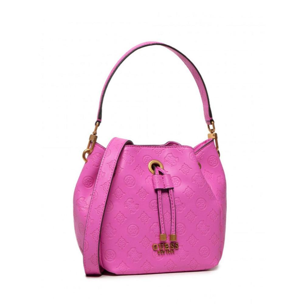 Guess Zanelle Vivid Rose Synthetic Leather Handbag for Women — Luxury Designer Bag.